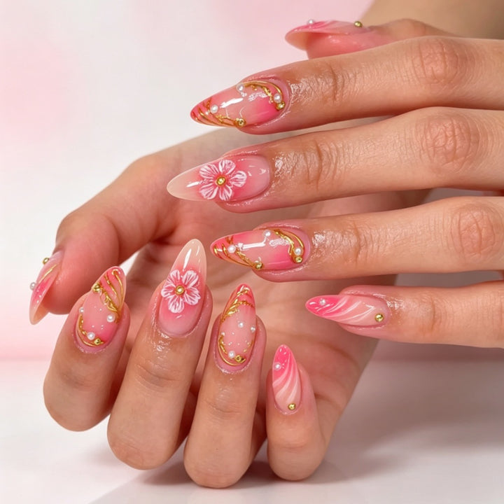 Artistic Floral Nail Enhancements 1790638464