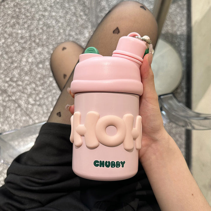 Ladies insulated water bottle with ergonomic carrying handle and cheerful design Stornfield