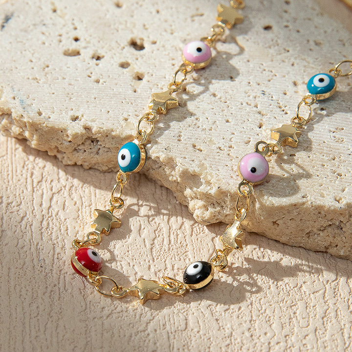 Colorful Beaded Charm Anklet Stornfield