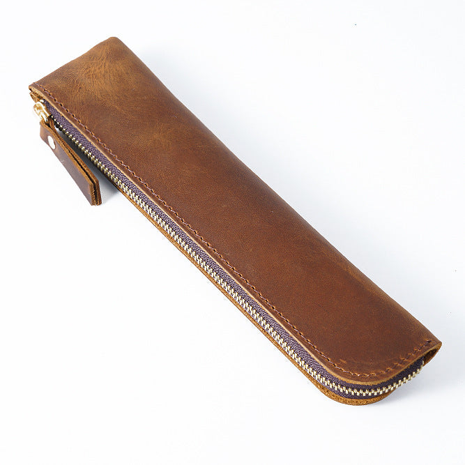Leather Zippered Pencil Case  1790590109