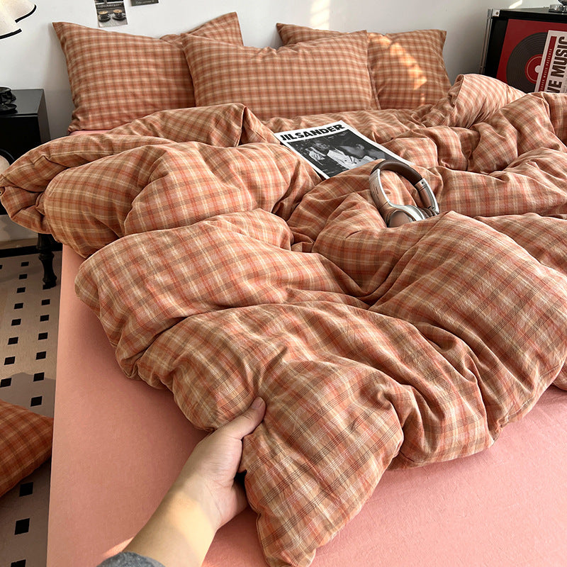 Cozy Checked Duvet Cover Set