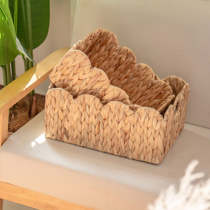 Scalloped Woven Serving Tray Stornfield