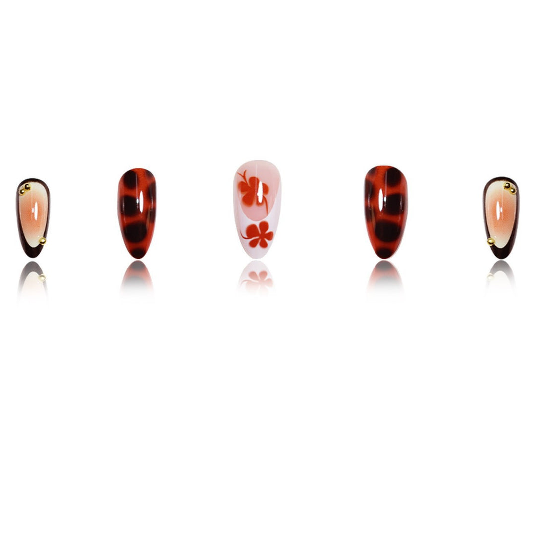 Decorative Long Stiletto Press-On Nails Stornfield