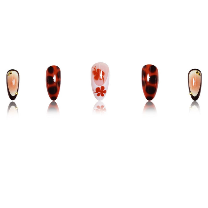 Decorative Long Stiletto Press-On Nails Stornfield