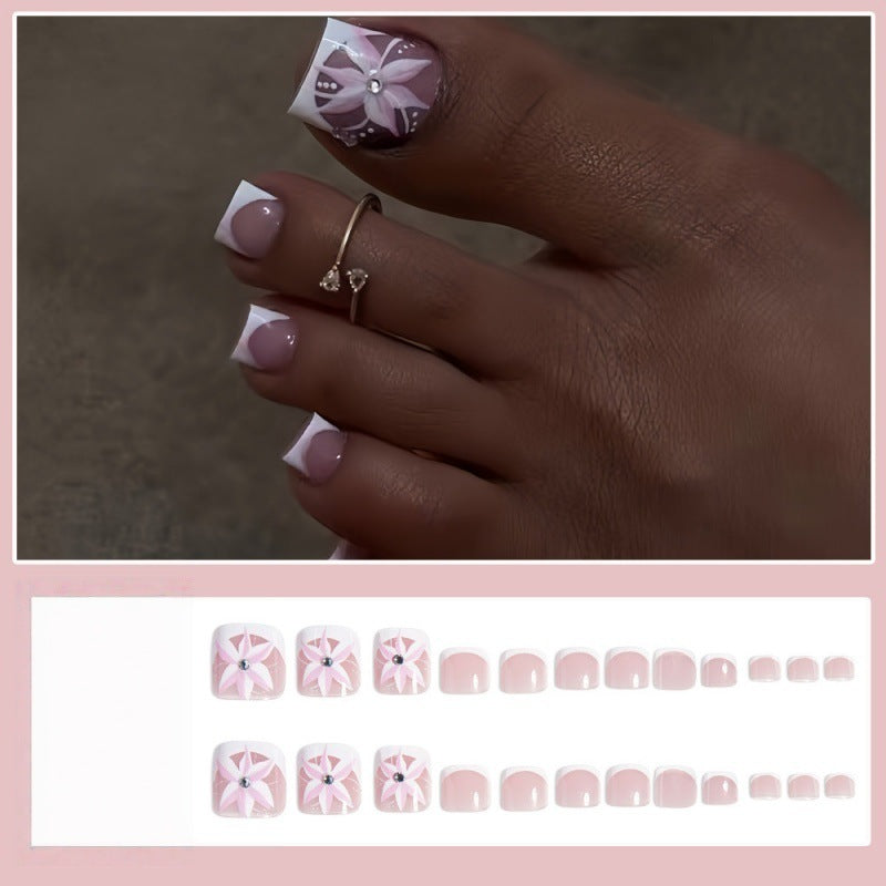 Artificial toenails with floral designs Stornfield