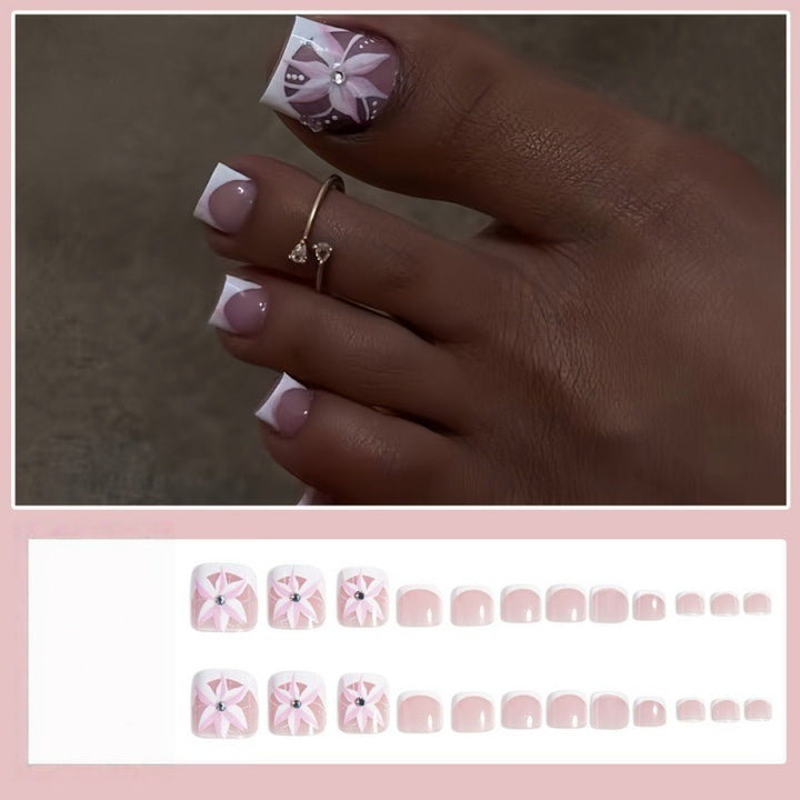 Artificial toenails with floral designs Stornfield