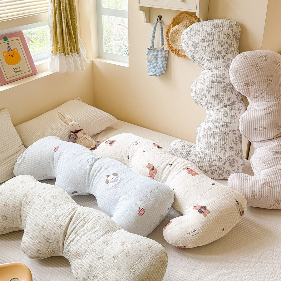 Ergonomic pregnancy and nursing body pillow with C-shape