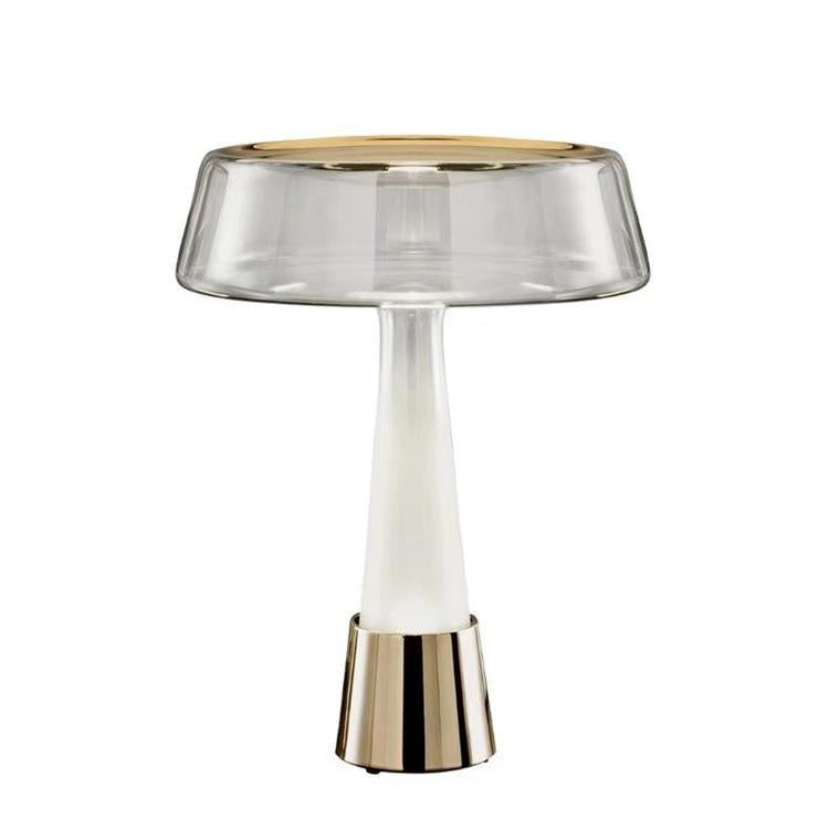 Stylish Glass Table Lamp with Integrated LED Lighting