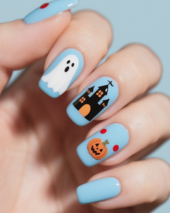 Artistic Halloween Themed Nail Art Stornfield