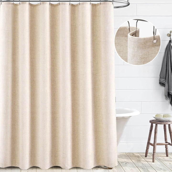 Textured Linen Shower Curtain Stornfield