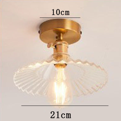 Elegant Glass Flush Mount Ceiling Light