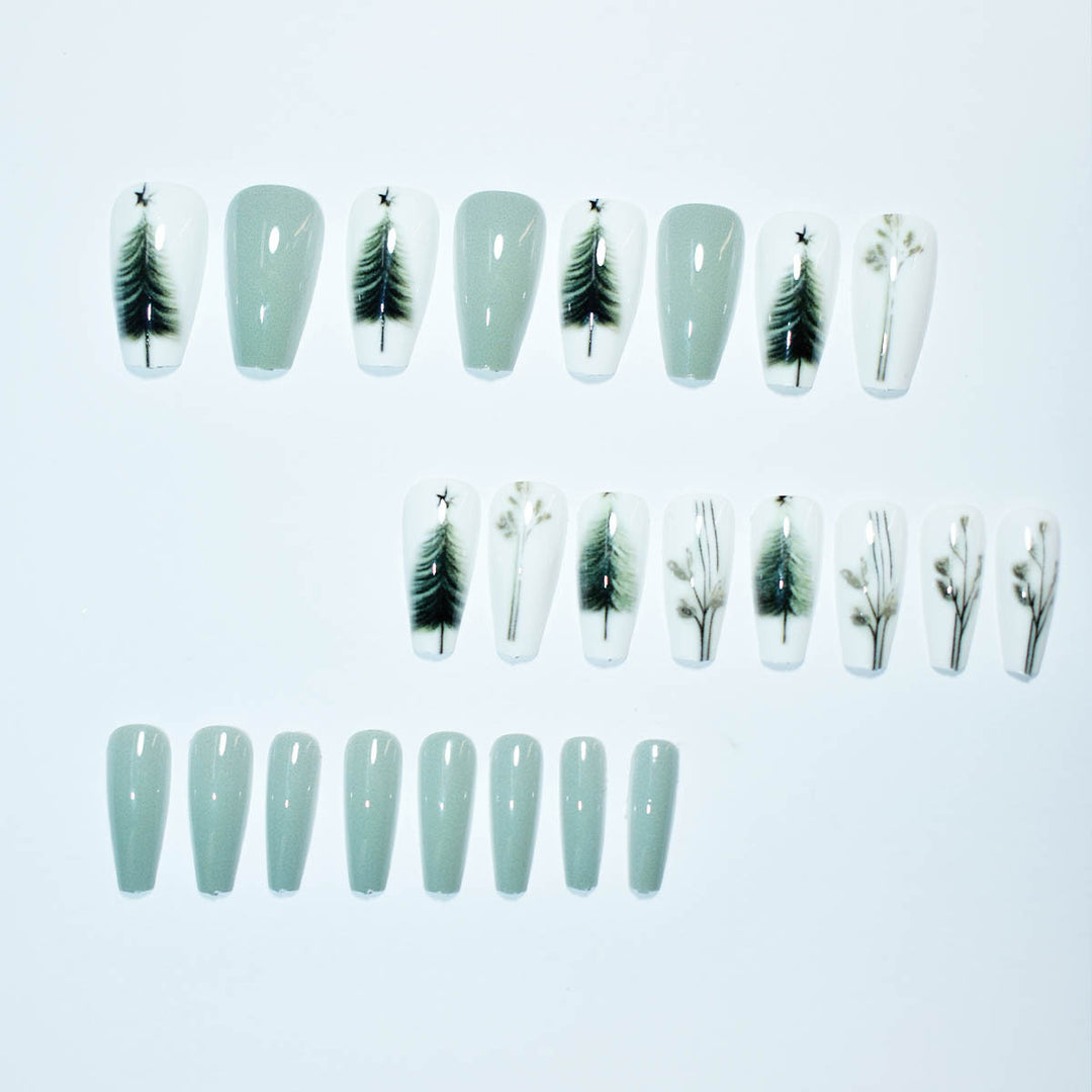 Artistic Botanical Press-On Nail Art Stornfield