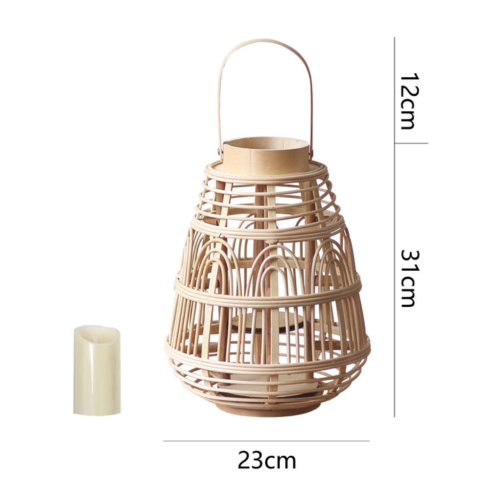 Rustic Rattan Lantern Stornfield