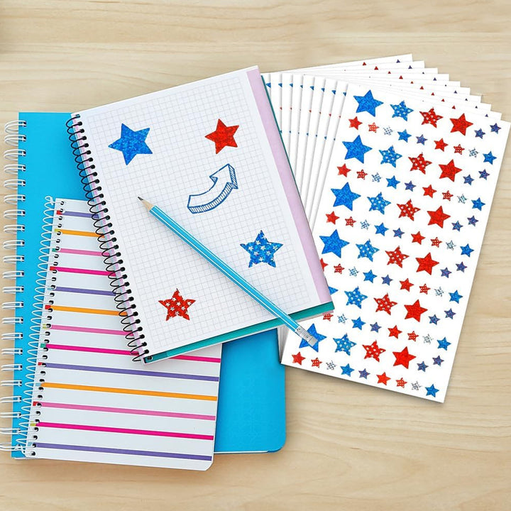 Decorative Sparkling Star Sticker Sheets Stornfield