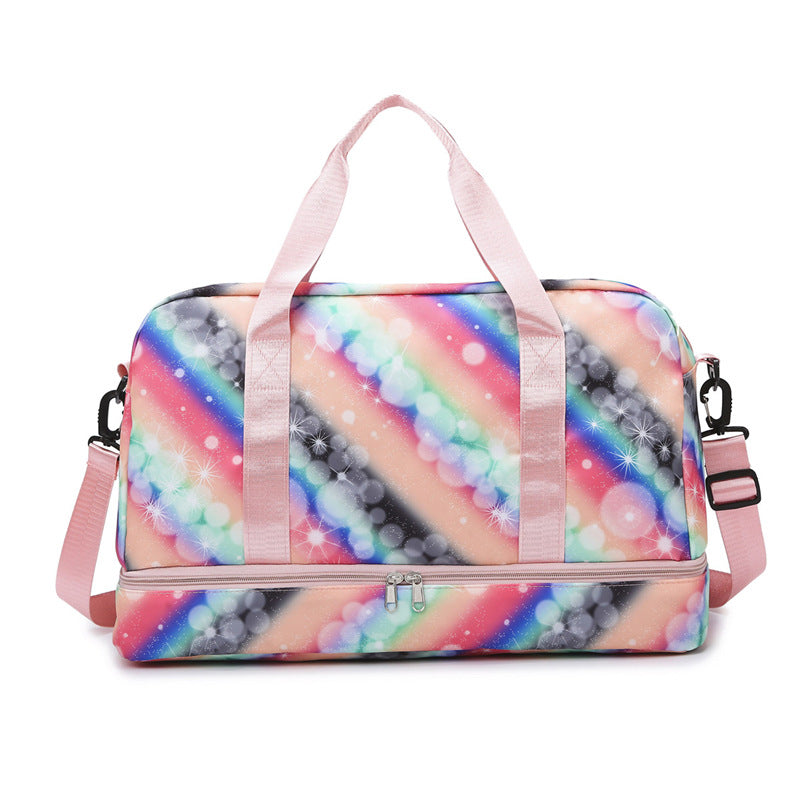 Leisure travel bag with colorful design and multiple compartments Stornfield