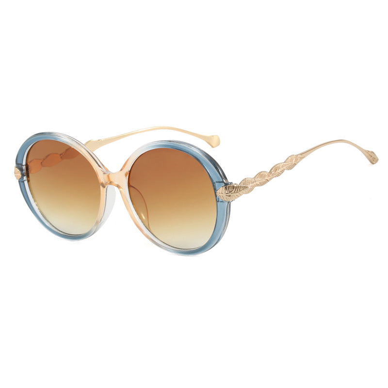 Ladies large round sunglasses with decorative metal accents Stornfield