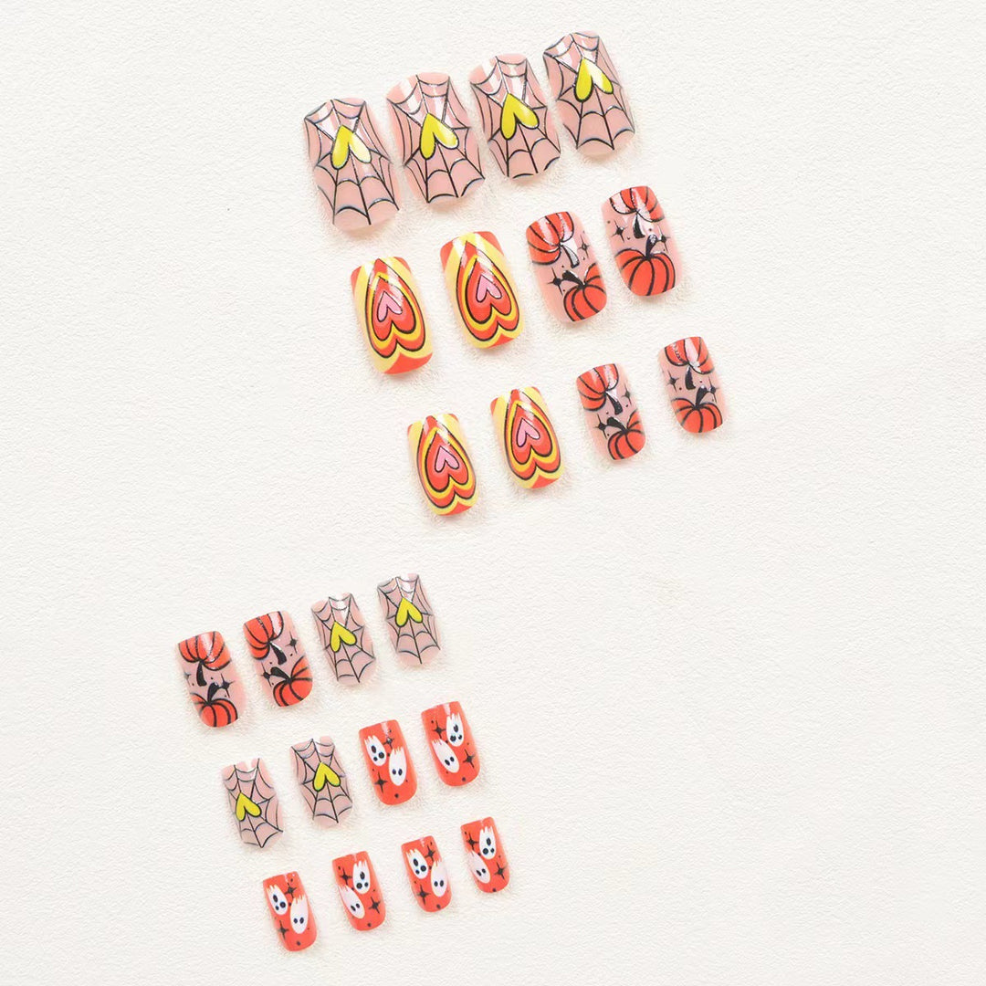 Acrylic nail set with creative autumn designs Stornfield