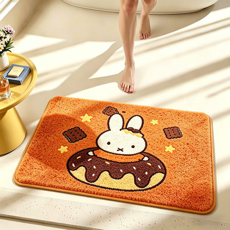 Decorative Floral Character Bath Mat