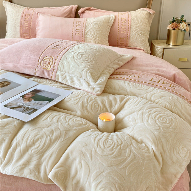 Plush Textured Duvet Cover Set