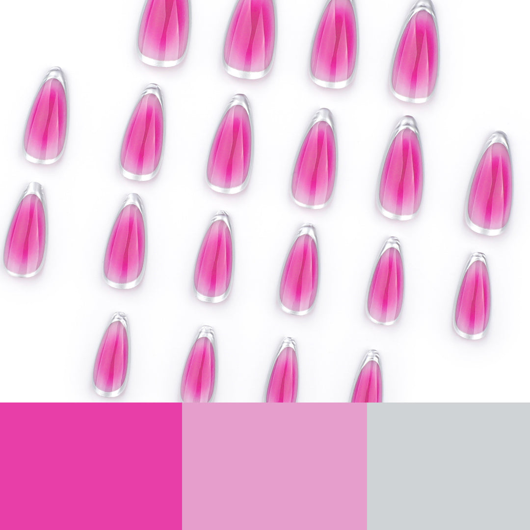 Artful stiletto nails with ombre effect and shine Stornfield