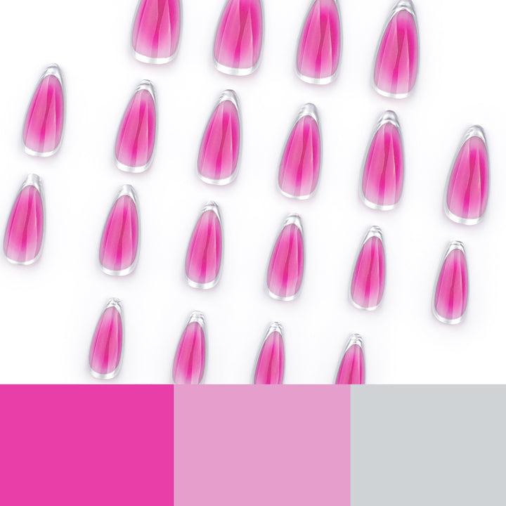 Artful stiletto nails with ombre effect and shine Stornfield