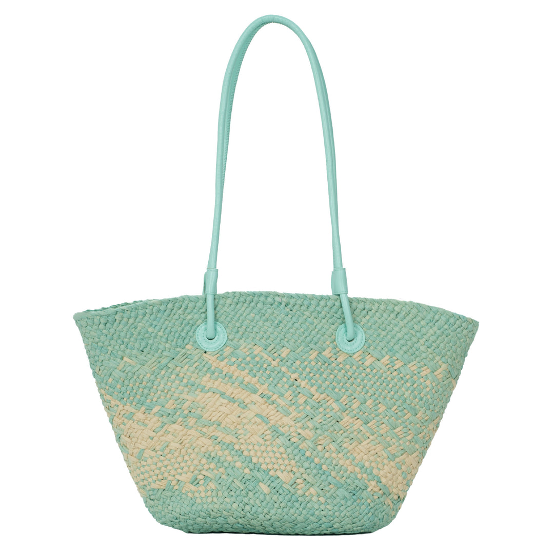 Elegant Rattan-Style Handbag with Double Handle Stornfield