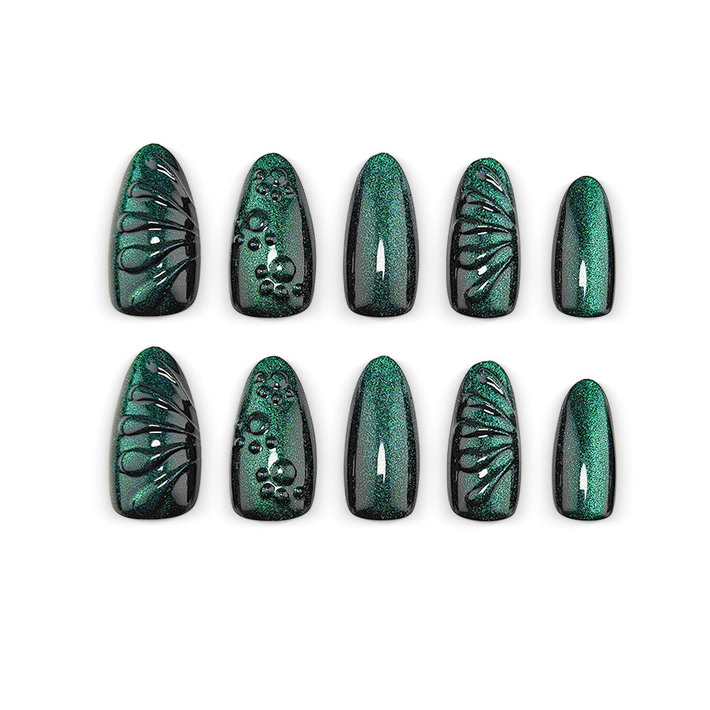 Artificial nails with shimmering wave design Stornfield