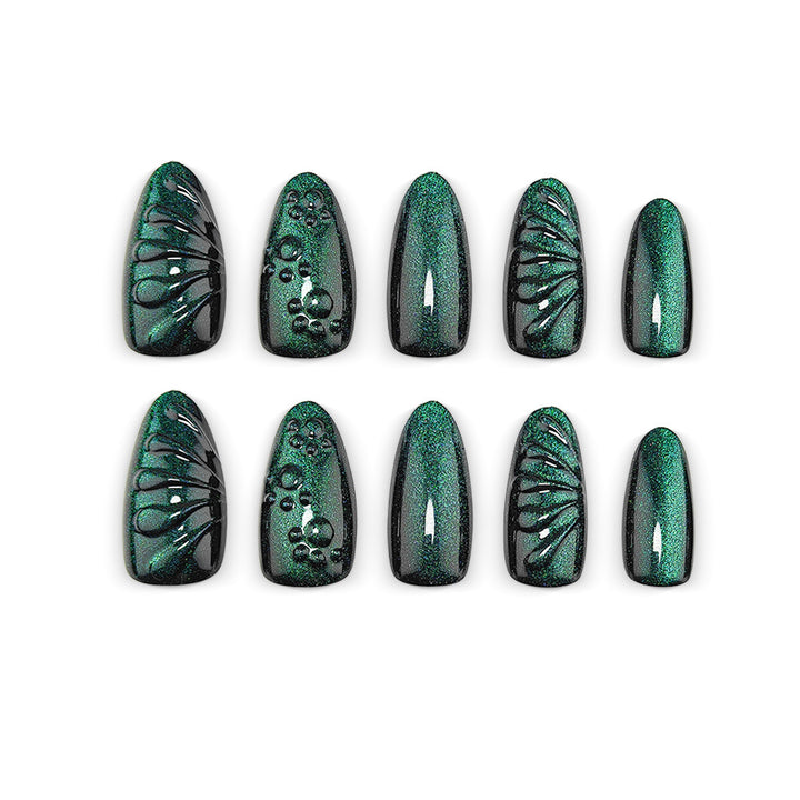 Artificial nails with shimmering wave design Stornfield