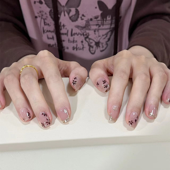 Artistic Floral-Inspired Press-On Nail Set 1790738430