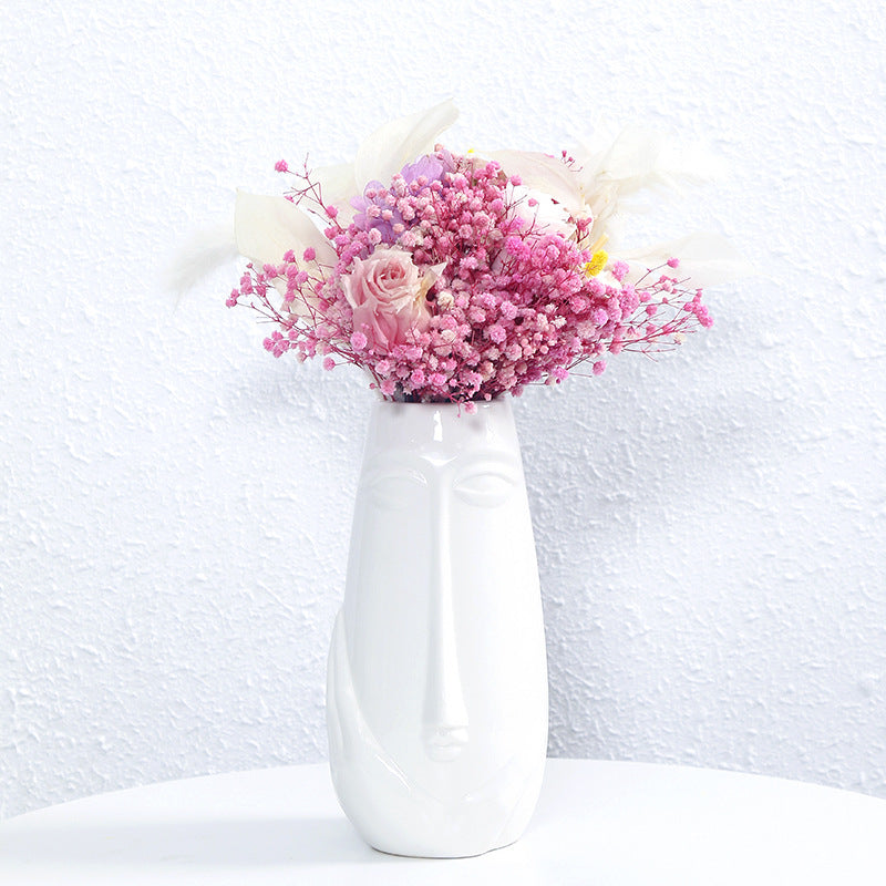 Artistic Face-Shaped Ceramic Vase Stornfeild