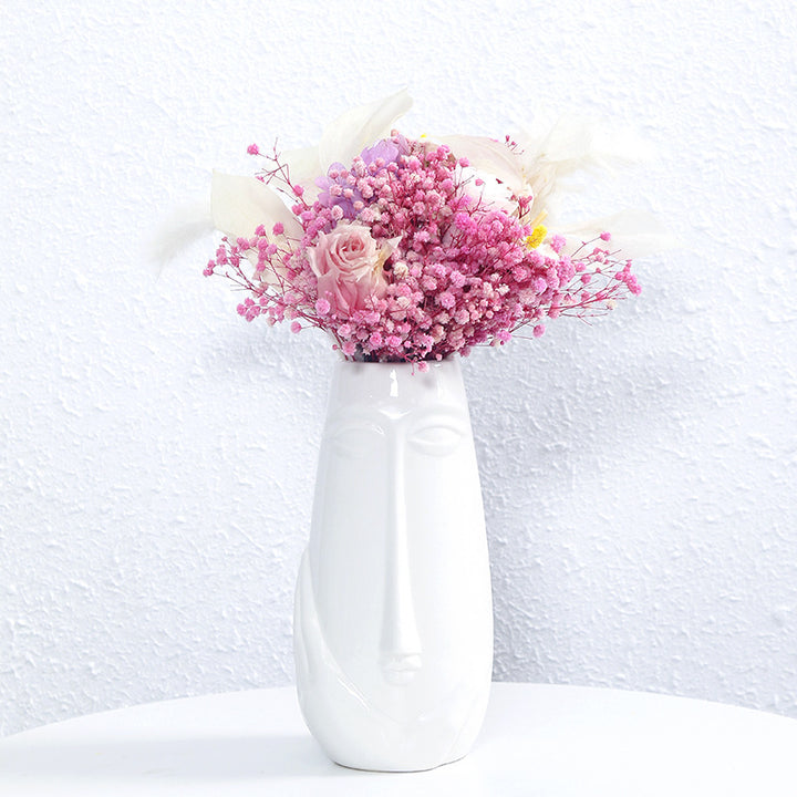 Artistic Face-Shaped Ceramic Vase Stornfeild