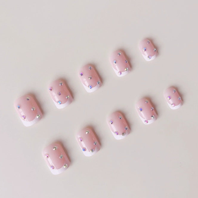 Sparkling French Tip Nail Art Enhancements Stornfield