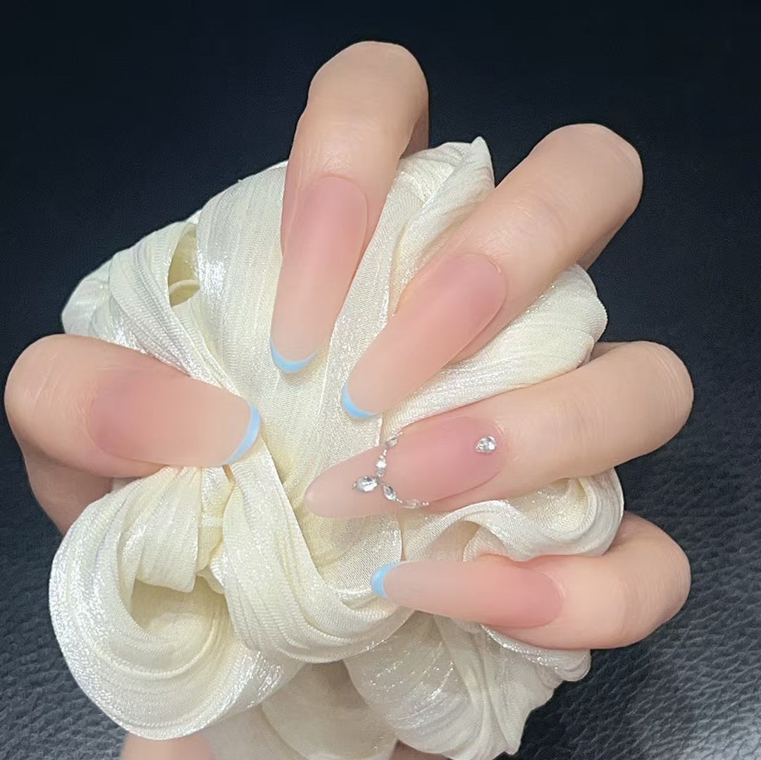 Elegant French Tip Press-On Nails