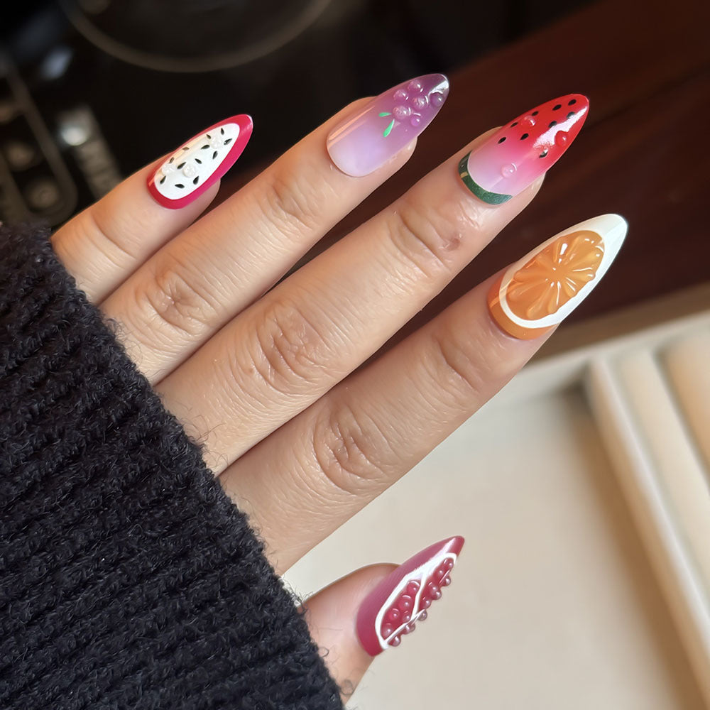 Fruit-Themed Press-On Nail Set Stornfield