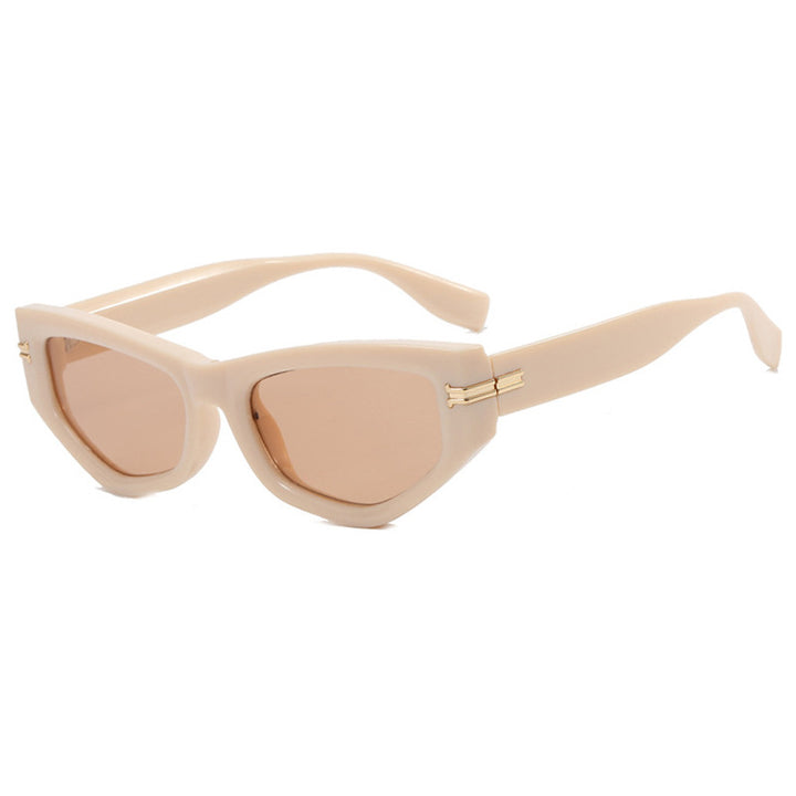 Ladies geometric sunglasses with curved frame and protective UV filter Stornfield