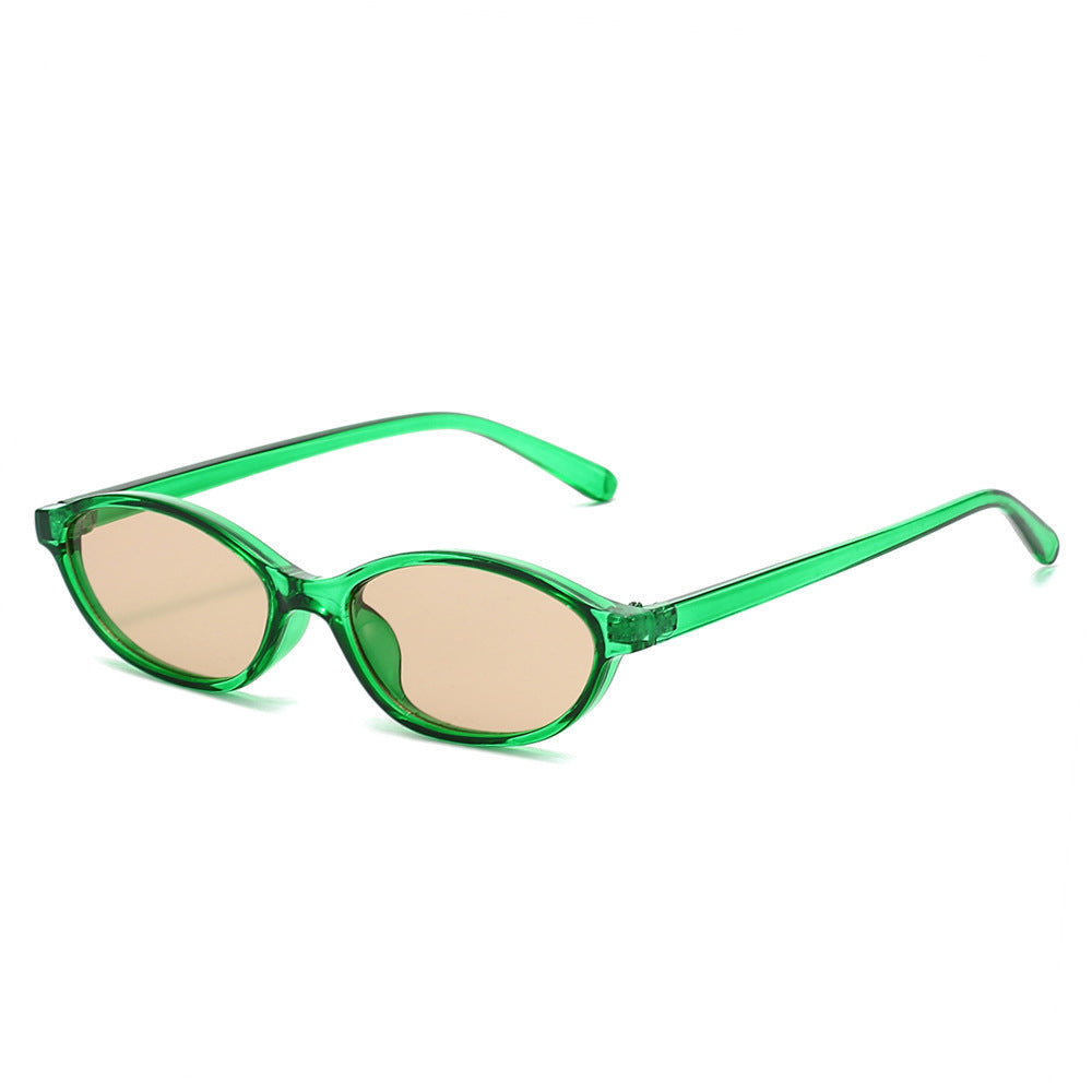 Retro-Inspired Slim Oval Sunglasses Stornfield