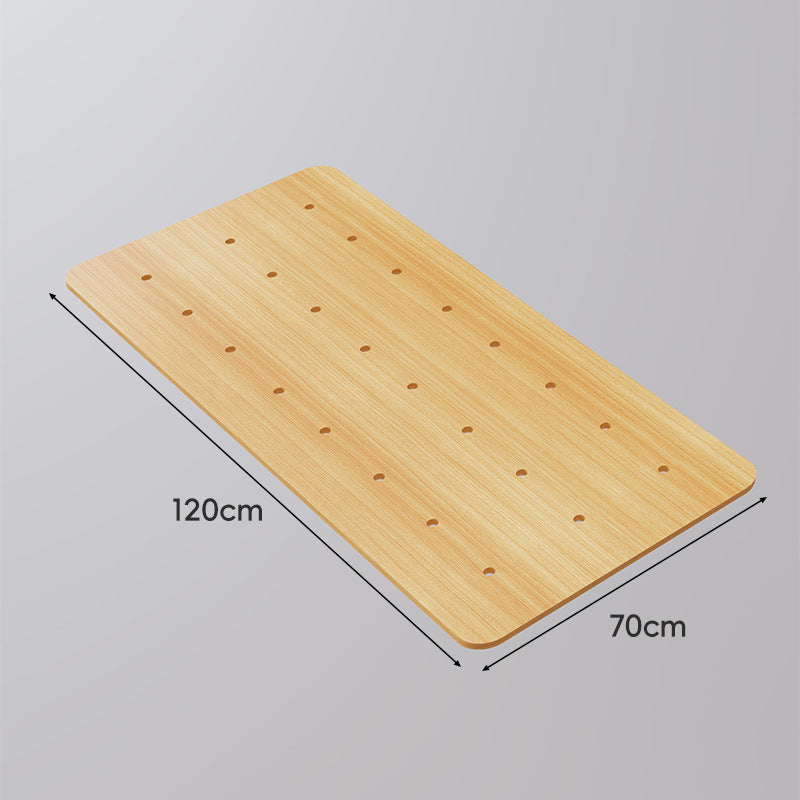 Large Perforated Bamboo Shelf Panel with Ventilated Slatted Design