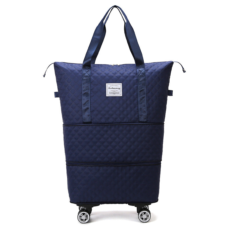Quilted Rolling Travel Tote
