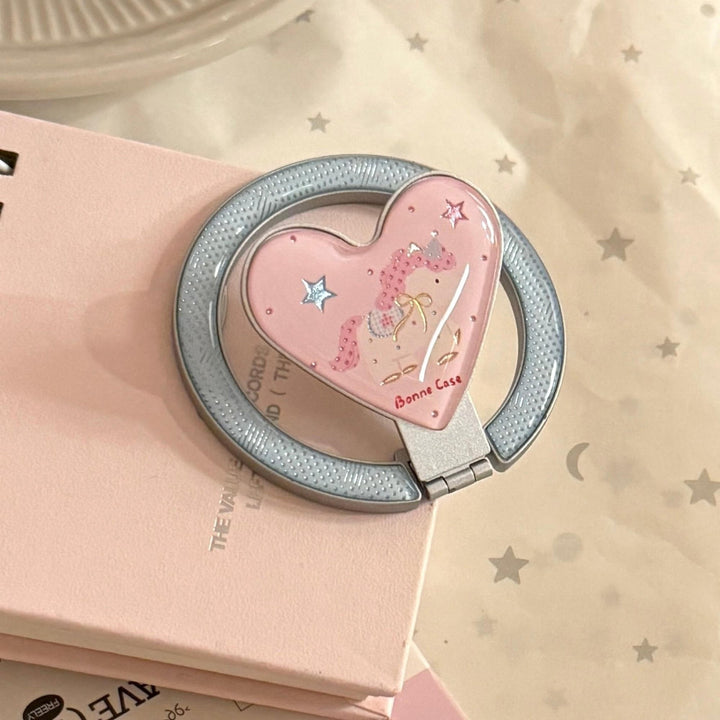 Hand mirror in heart-shaped design with unicorn motif Stornfield
