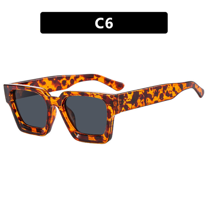 Ladies fashionable square sunglasses with sturdy frame and yellow lenses Stornfield