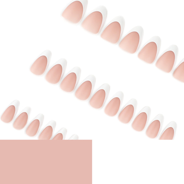 Artistic stiletto nails with elegant French design Stornfield