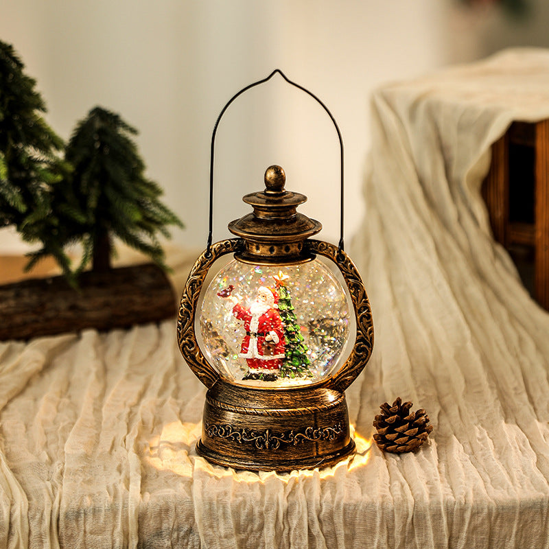 Nostalgic Christmas lantern with snow globe Stornfield