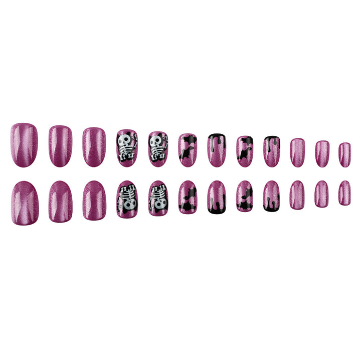 Artistic Halloween-Themed Press-On Nail Art Stornfield