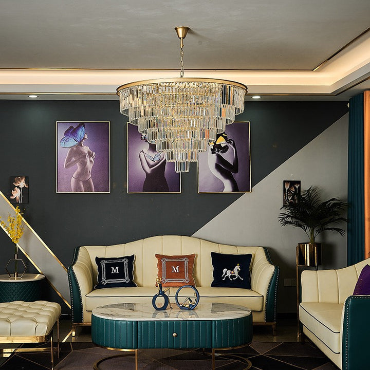 Crystal Tiered Chandelier