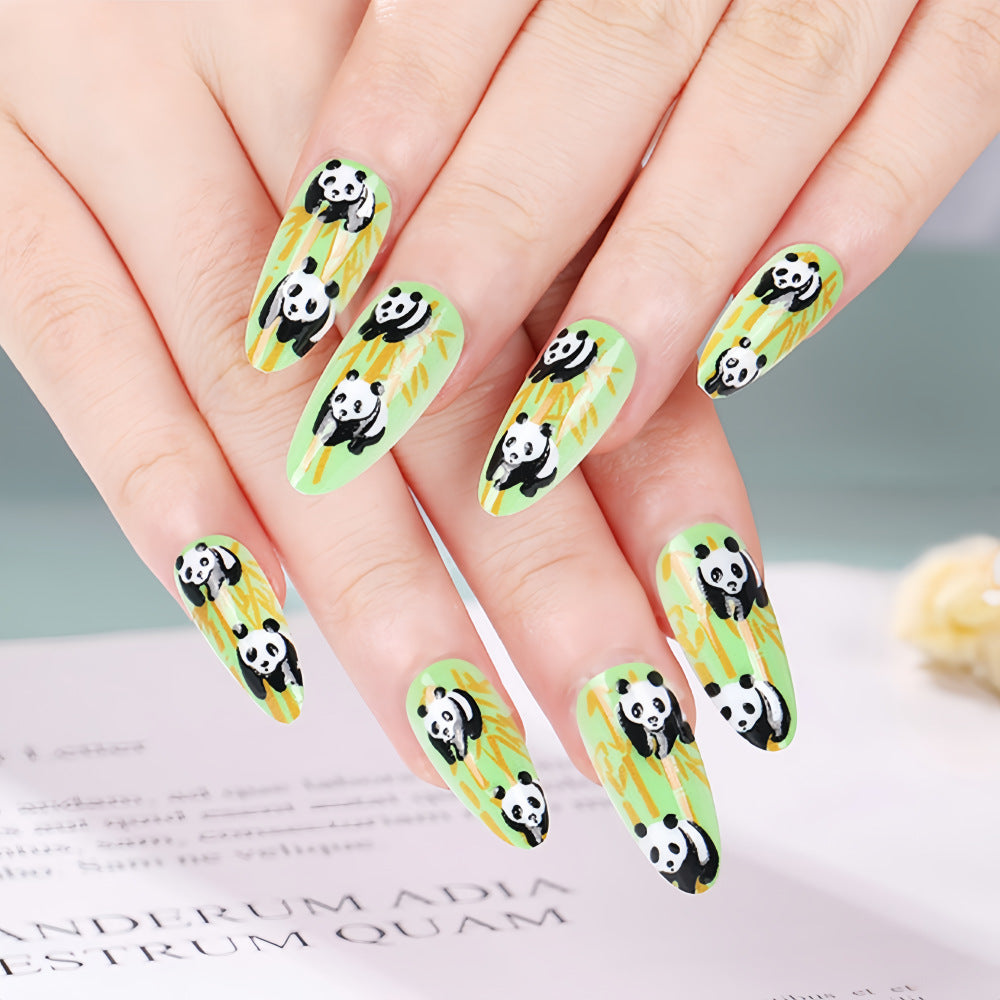 Nail art with cute panda design Stornfield