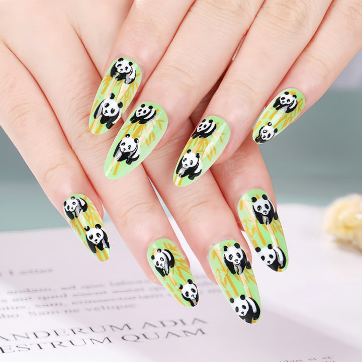 Nail art with cute panda design Stornfield
