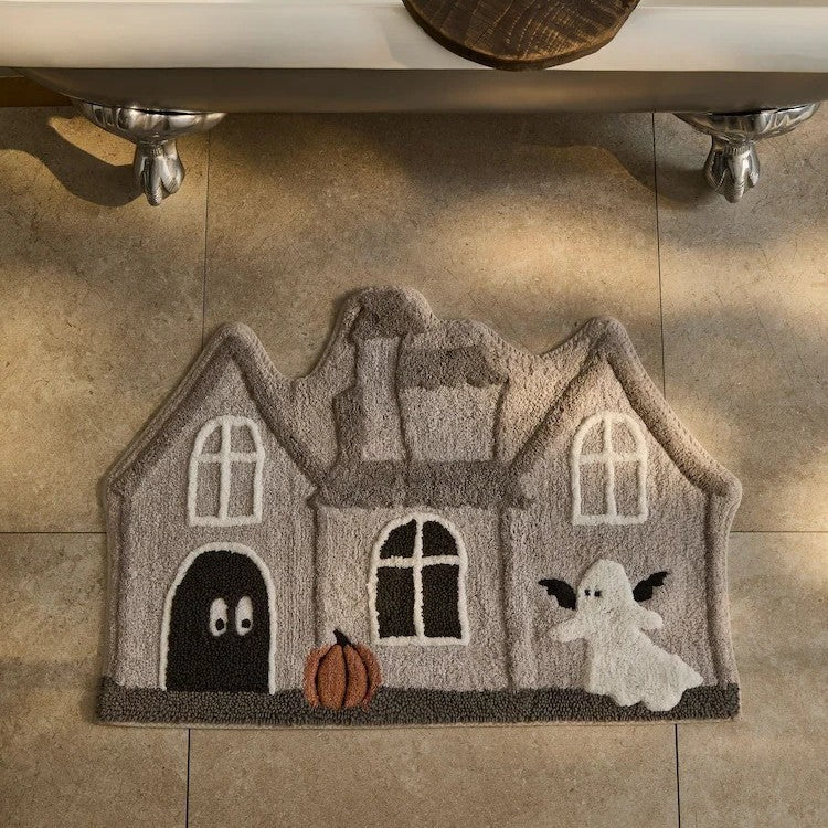 Floral Patterned Bathroom Rug for Home