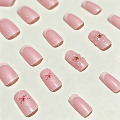 Floral Accent Press-On Nails Stornfield
