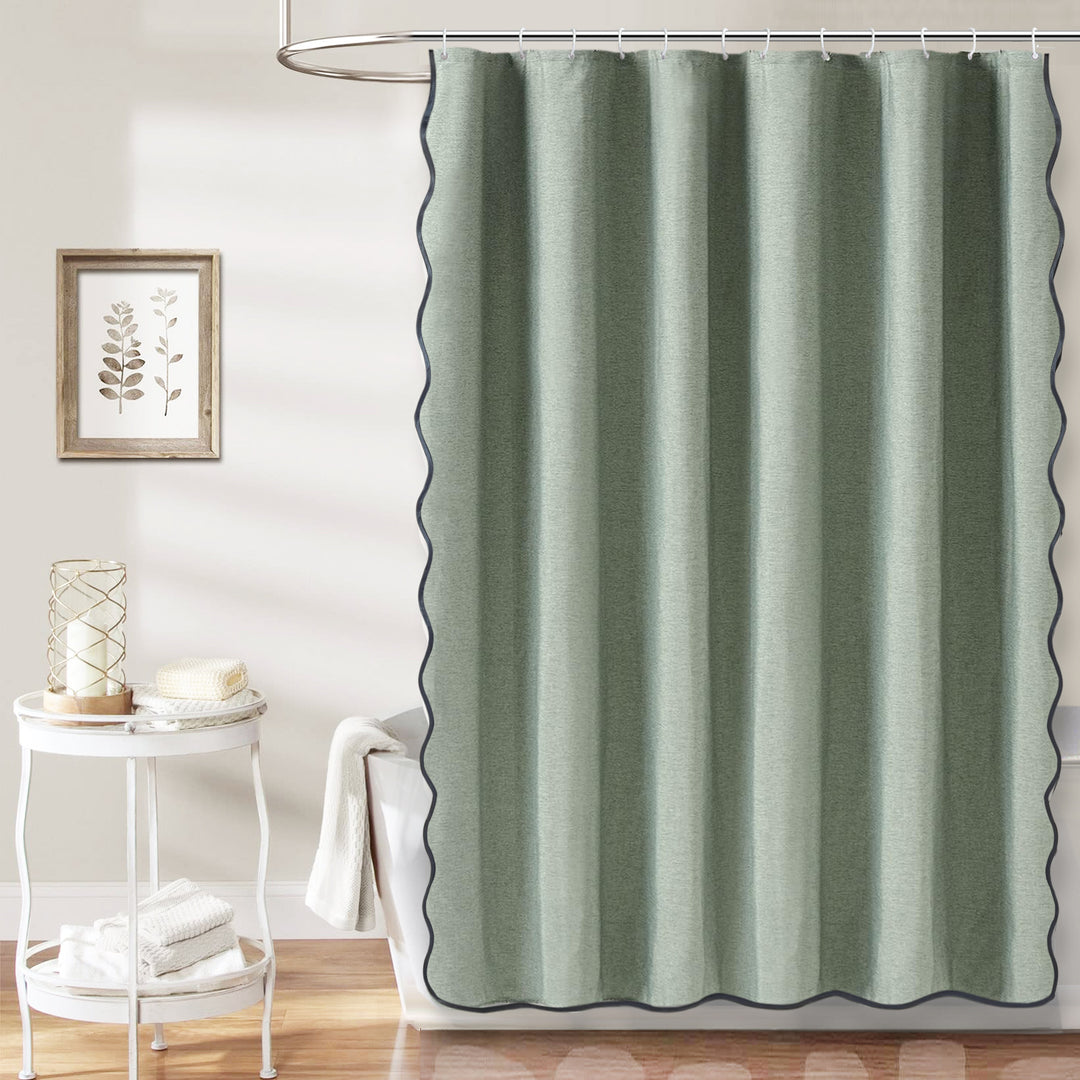 Elegant Scalloped Shower Curtain Stornfield