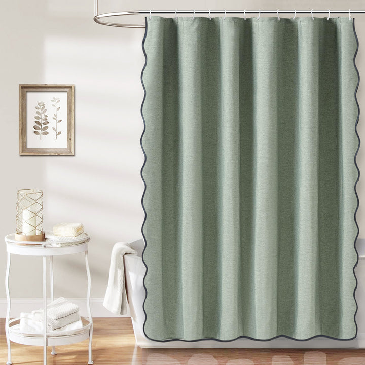 Elegant Scalloped Shower Curtain Stornfield